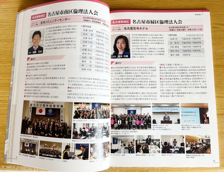設立40周年記念誌の中身
